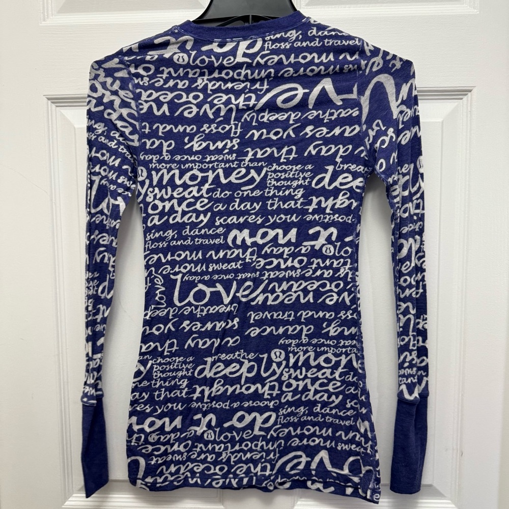 lululemon athletica Blue Long Sleeve Tee